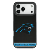Carolina Panthers Personalized Stripe Bump Phone Case for Apple iPhone