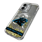 Carolina Panthers Personalized Tilt Glitter Phone Case for Apple iPhone