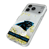 Carolina Panthers Personalized Tilt Glitter Phone Case for Apple iPhone