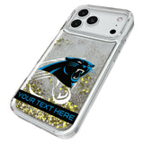 Carolina Panthers Personalized Tilt Glitter Phone Case for Apple iPhone