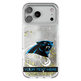 Carolina Panthers Personalized Tilt Glitter Phone Case for Apple iPhone