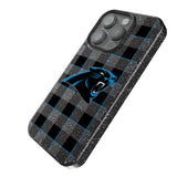 Carolina Panthers Plaid Black Bling Phone Case for Apple iPhone
