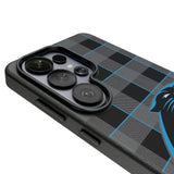 Carolina Panthers Plaid MagSafe Compatible Phone Case for Samsung Galaxy 26 Series