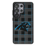Carolina Panthers Plaid MagSafe Compatible Phone Case for Samsung Galaxy 26 Series