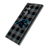 Carolina Panthers Plaid MagSafe Compatible Phone Case for Samsung Galaxy