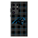 Carolina Panthers Plaid MagSafe Compatible Phone Case for Samsung Galaxy