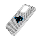 Carolina Panthers Text Backdrop Clear Phone Case for Apple iPhone