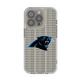 Carolina Panthers Text Backdrop Clear Phone Case for Apple iPhone