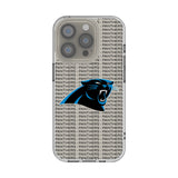 Carolina Panthers Text Backdrop Clear Phone Case for Apple iPhone