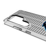 Carolina Panthers Text Backdrop Clear Phone Case for Samsung Galaxy