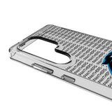 Carolina Panthers Text Backdrop Clear Phone Case for Samsung Galaxy