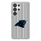 Carolina Panthers Text Backdrop Clear Phone Case for Samsung Galaxy