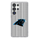 Carolina Panthers Text Backdrop Clear Phone Case for Samsung Galaxy
