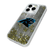 Carolina Panthers Text Backdrop Glitter Phone Case for Apple iPhone