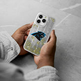 Carolina Panthers Text Backdrop Glitter Phone Case for Apple iPhone