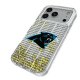 Carolina Panthers Text Backdrop Glitter Phone Case for Apple iPhone