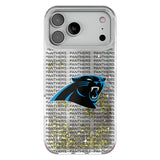 Carolina Panthers Text Backdrop Glitter Phone Case for Apple iPhone