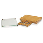 Baltimore Ravens - Concerto Glass Top Cheese Cutting Board & Tools Set