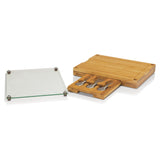 Baltimore Ravens - Concerto Glass Top Cheese Cutting Board & Tools Set