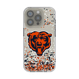 Chicago Bears Confetti Clear Phone Case for Apple iPhone