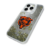 Chicago Bears Linen Glitter Phone Case for Apple iPhone