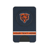 Chicago Bears Personalized Endzone Solid PopSockets MagSafe-Compatible PopWallet+