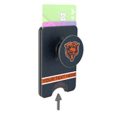 Chicago Bears Personalized Endzone Solid PopSockets MagSafe-Compatible PopWallet+
