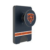 Chicago Bears Personalized Endzone Solid PopSockets MagSafe-Compatible PopWallet+
