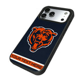 Chicago Bears Personalized Stripe Bump Phone Case for Apple iPhone