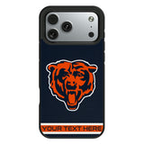 Chicago Bears Personalized Stripe Bump Phone Case for Apple iPhone