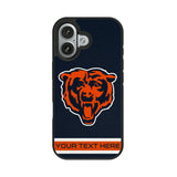 Chicago Bears Personalized Stripe Bump Phone Case for Apple iPhone