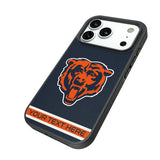 Chicago Bears Personalized Stripe Bump Phone Case for Apple iPhone