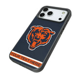 Chicago Bears Personalized Stripe Bump Phone Case for Apple iPhone