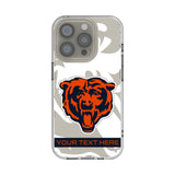 Chicago Bears Personalized Tilt Clear Phone Case for Apple iPhone