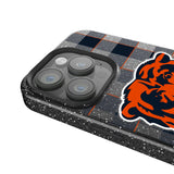 Chicago Bears Plaid Black Bling Phone Case for Apple iPhone