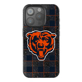 Chicago Bears Plaid Black Bling Phone Case for Apple iPhone