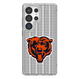 Chicago Bears Text Backdrop Clear Phone Case for Samsung Galaxy