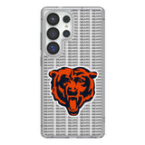 Chicago Bears Text Backdrop Clear Phone Case for Samsung Galaxy