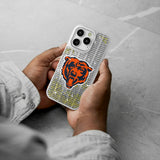 Chicago Bears Text Backdrop Glitter Phone Case for Apple iPhone