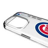 Chicago Cubs Linen Clear Phone Case for Apple iPhone