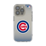 Chicago Cubs Linen Clear Phone Case for Apple iPhone