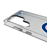 Chicago Cubs Linen Clear Phone Case for Samsung Galaxy