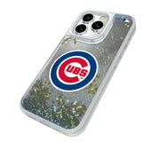 Chicago Cubs Linen Glitter Phone Case for Apple iPhone