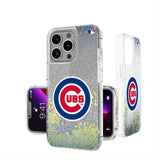 Chicago Cubs Linen Glitter Phone Case for Apple iPhone