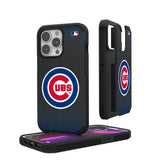 Chicago Cubs Linen Rugged Phone Case for Apple iPhone