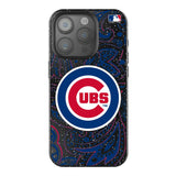 Chicago Cubs Paisley Black Bling Phone Case for Apple iPhone