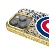 Chicago Cubs Paisley Bling Phone Case for Apple iPhone