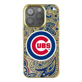 Chicago Cubs Paisley Bling Phone Case for Apple iPhone