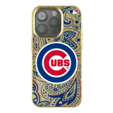 Chicago Cubs Paisley Bling Phone Case for Apple iPhone