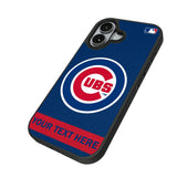Chicago Cubs Personalized Stripe Bump Phone Case for Apple iPhone